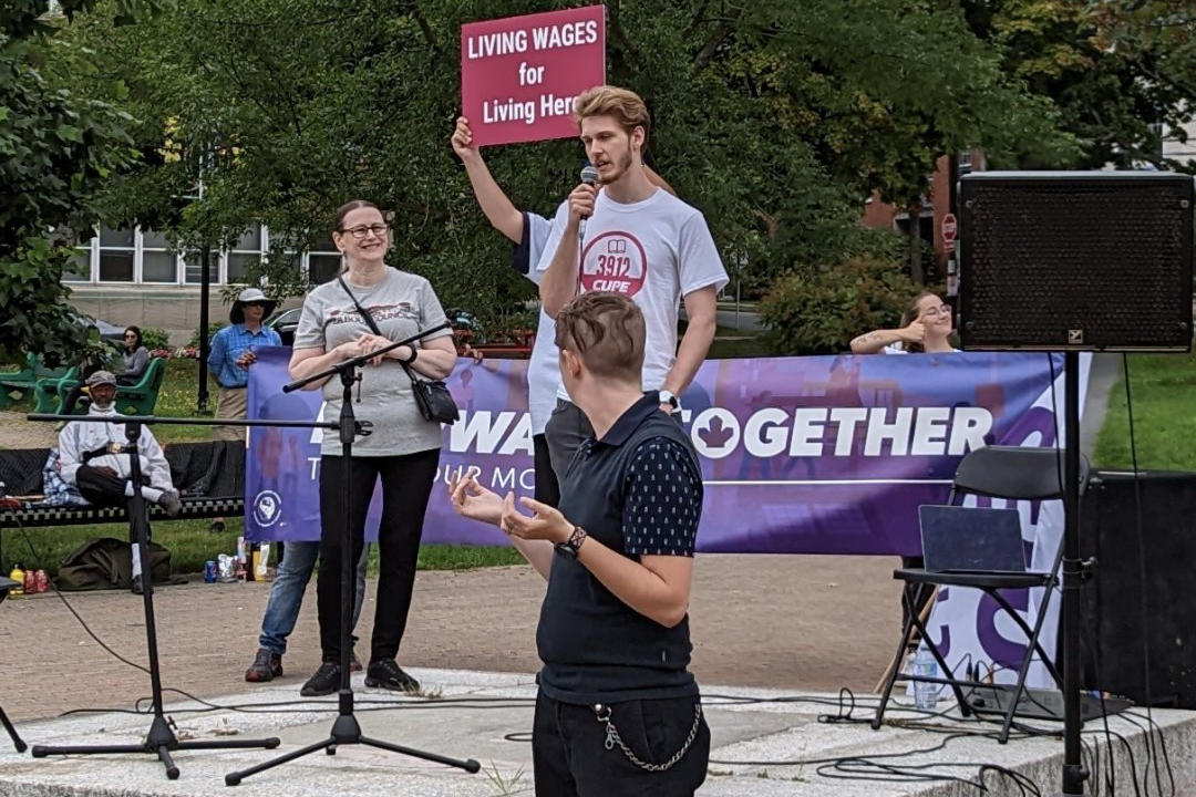 CUPE 3912 members at Labour Day Rally 2022