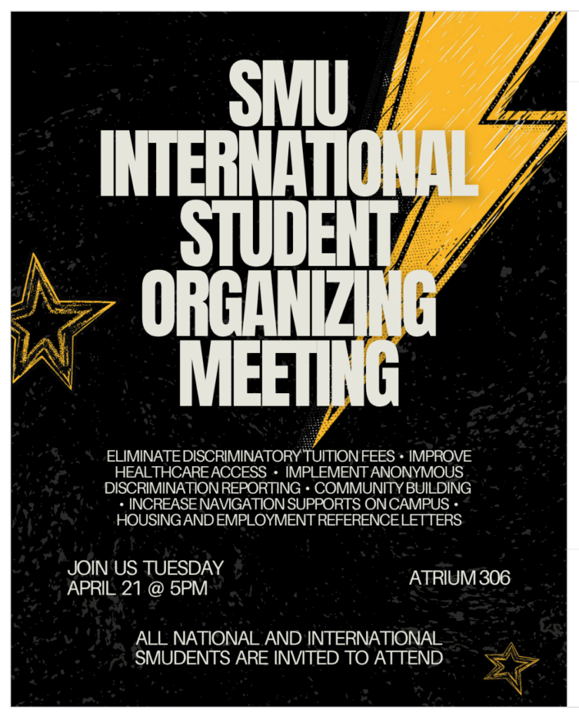 SMU International Student Organizing Meeting @ Atrium 306